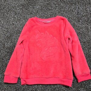 Unicorn fuzzy sweatshirt hot pink